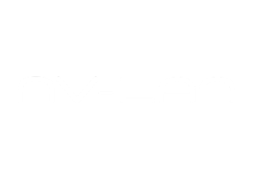Valkoinen teksti, jossa lukee AV-LAN modernilla, ohuella fontilla, on keskitetty vaaleanharmaalle taustalle.