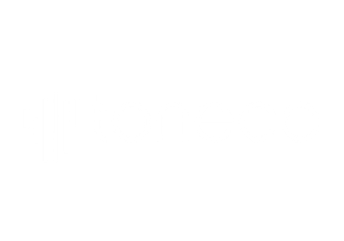 Valkoinen tausta, jossa lukee sana ”toneco” pienillä kirjaimilla vaaleanharmaalla fontilla. Tekstin vasemmalla puolella on viisi eripituista pystysuoraa viivaa, jotka muistuttavat minimalistista taajuusnäyttöä tai ääniaaltosymbolia.