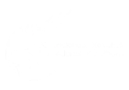Valkoinen logo, jossa on kaksi kättä, jotka muodostavat kyyhkyn ääriviivat, ja sen vieressä teksti, jossa lukee: Pähkinälehdon Hoivakoti Hassellunds Vårdhem vaaleanharmaalla pohjalla.